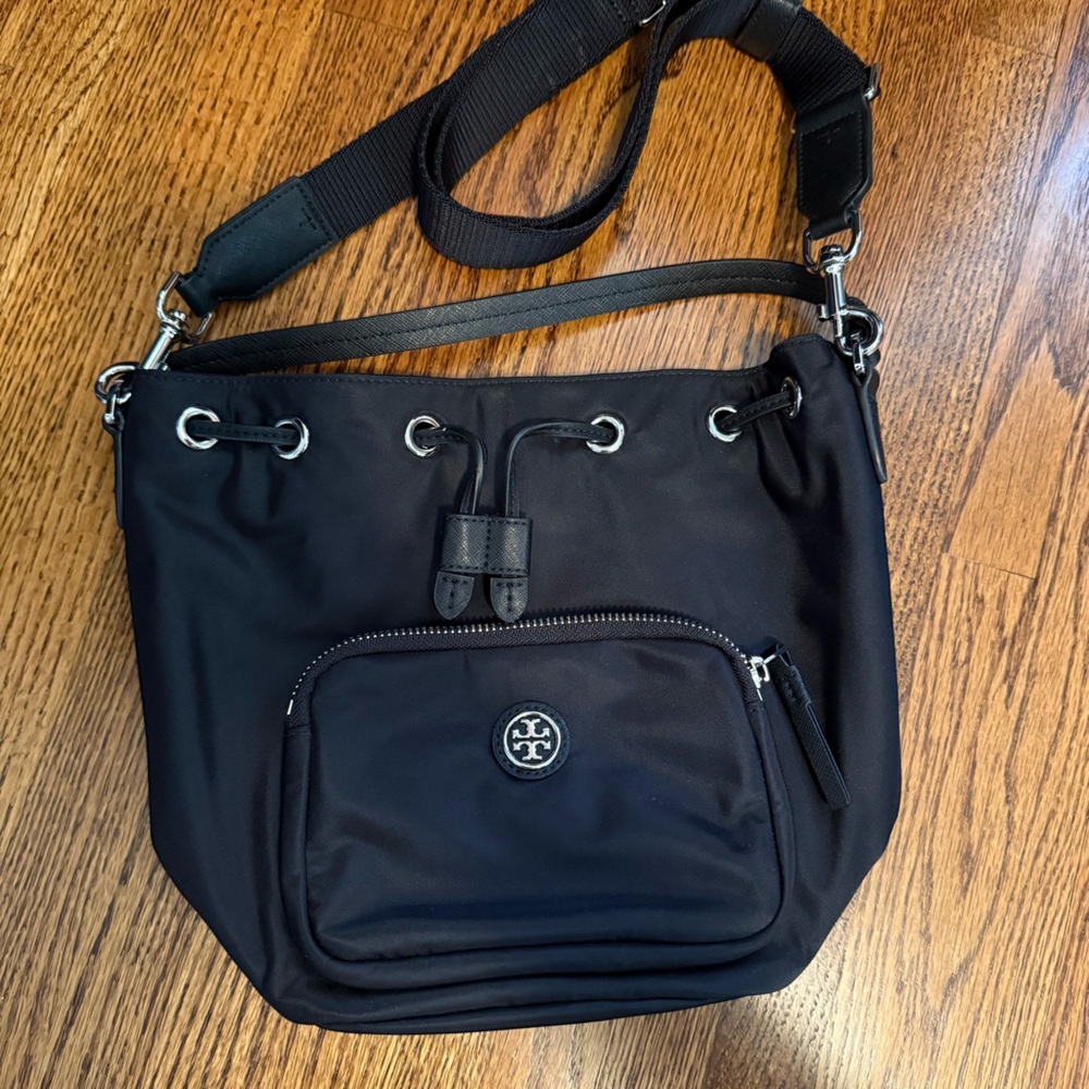Tory Burch Nylon Bucket Bag with Crossbody